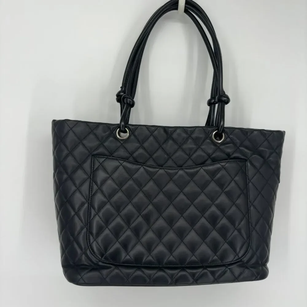 CHANEL Black Quilted Lambskin Bag